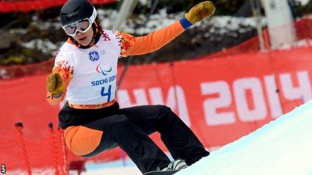 Dutch para snowboarder Bibian Mentel-Spee