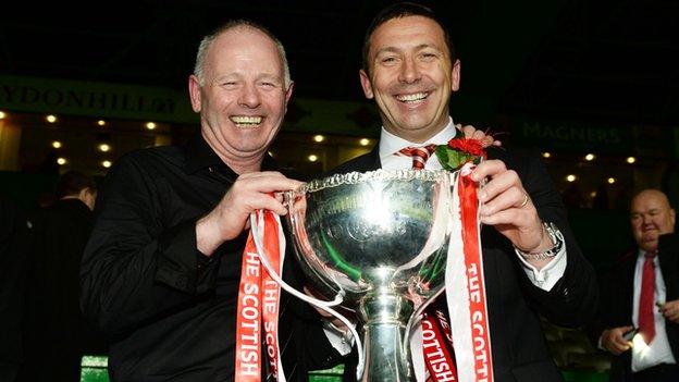 Stewart Milne and Derek McInnes