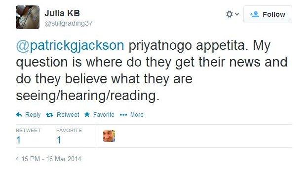 Julia KB: My question is where do they get their news and do they believe what they are seeing/hearing/reading.