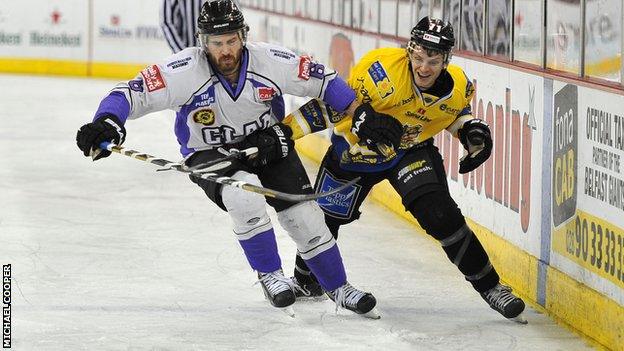 Action from Belfast v Braehead at the Odyssey