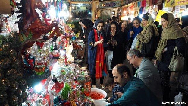 Nowruz shoppers in Tehran ( picture by Natalie Morton)