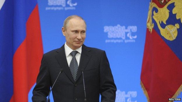 Russian President Vladimir Putin in Sochi (17 March 2014)