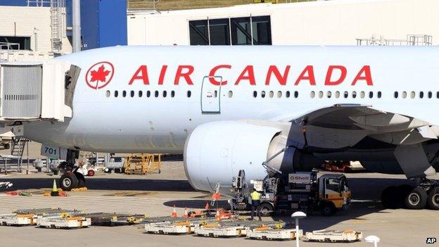 Air Canada plane in Sydney