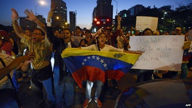 Protests in Caracas, 17 March 14