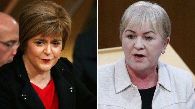 Nicola Sturgeon and Johann Lamont