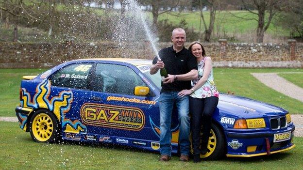 Car mechanic and racing driver Neil Trotter, with partner Nicky Ottaway,