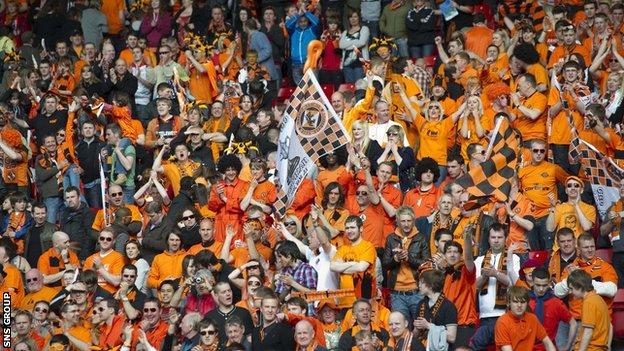 Dundee United fans at the 2010 Scottish Cup final