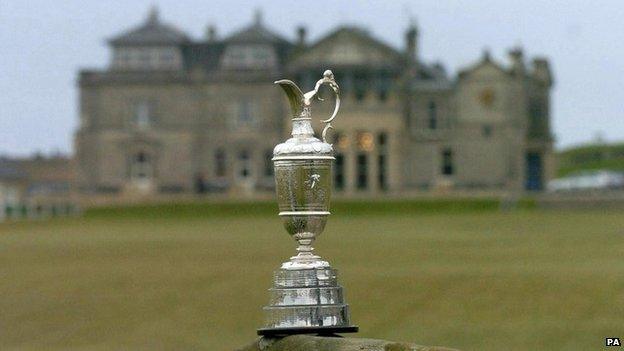 The Open trophy in St Andrews