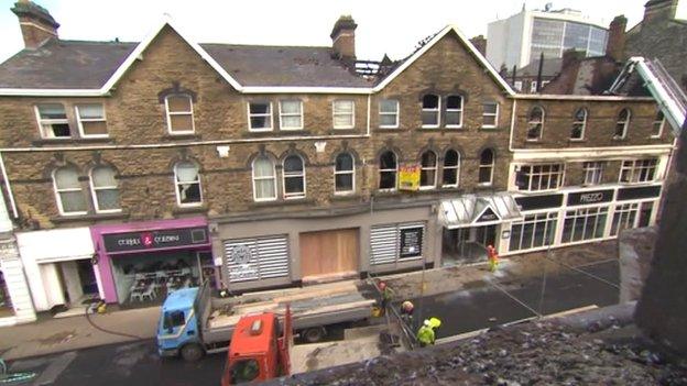 Albert Street fire damage