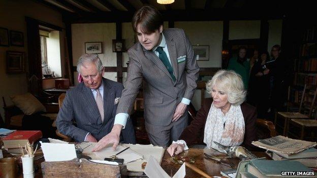 Prince Charles and Camilla at Bateman's