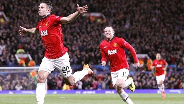 Robin van Persie and Wayne Rooney