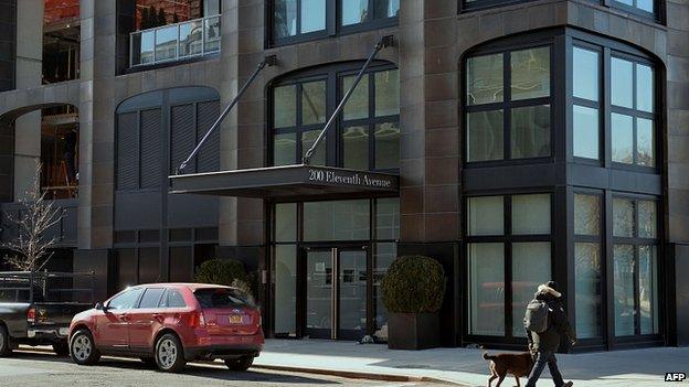 L'Wren Scott's apartment block in New York