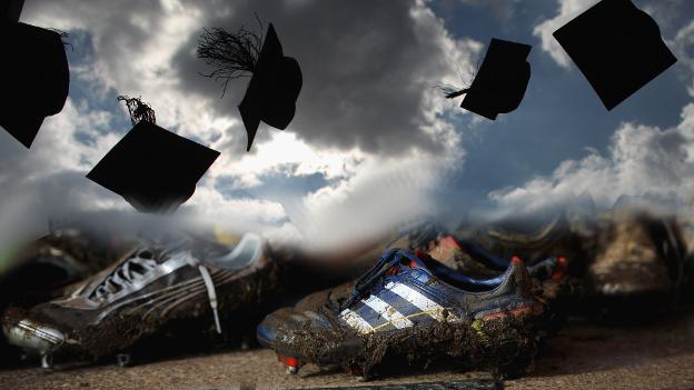 Football Boots and Mortar Boards - montage image