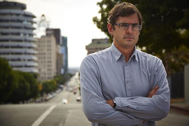 Louis Theroux standing on Sunset Boulevard