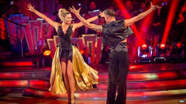 Abbey Clancy and Aljaz Skorjanec on Strictly