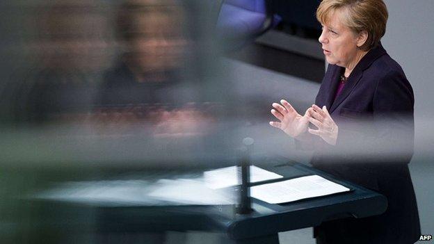 Angela Merkel speaks in Berlin (20 March 2014)