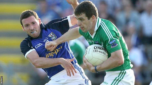 Barry Owens (right) in action against Cavan in last year's Championship