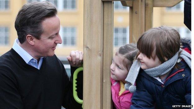 David Cameron and children