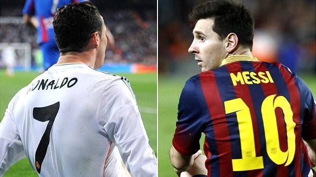 Cristiano Ronaldo (left) and Lionel Messi