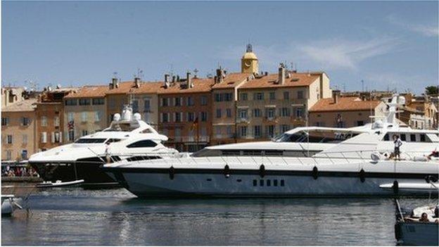 Luxury yachts in San Tropez