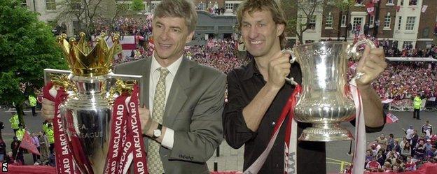 Arsene Wenger and Tony Adams