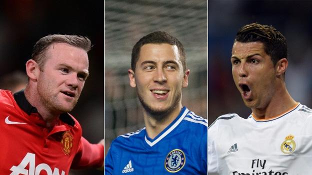 Rooney, Hazard and Ronaldo