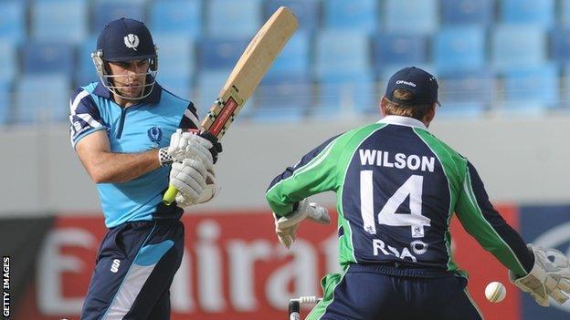 Scotland's Kyle Coetzer and Ireland's Gary Wilson