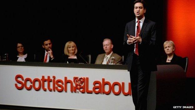 Ed Miliband delivers his speech to