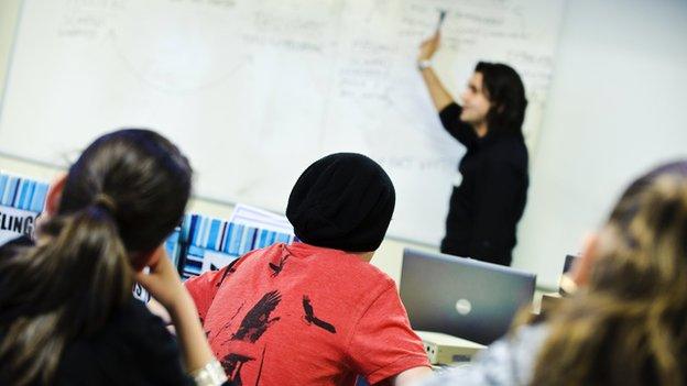 Teacher in classroom