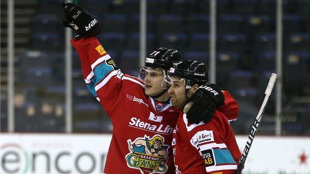 Craig Peacock (left) scored Belfast's first two goals on Friday night