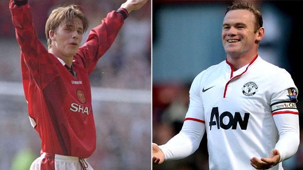 David Beckham and Wayne Rooney