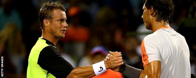 Lleyton Hewitt and Rafael Nadal