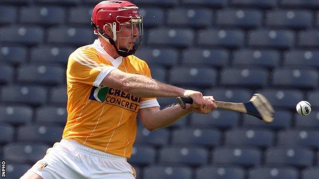 PJ O'Connell in action for Antrim