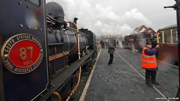 Engine at Porthmadog Harbour Station