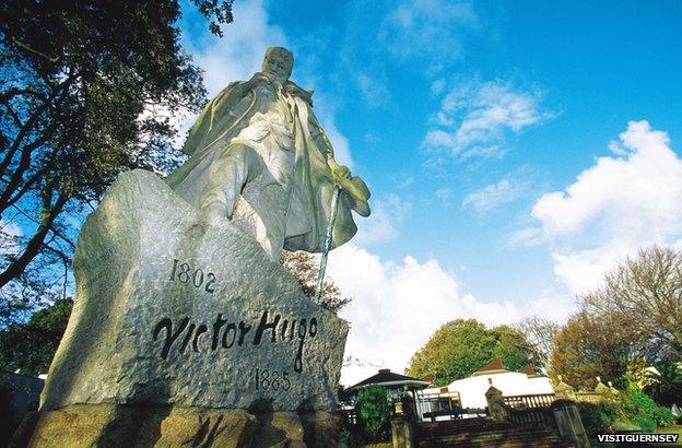 Victor Hugo statue in Guernsey