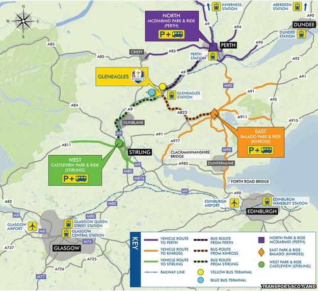 Ryder Cup transport map