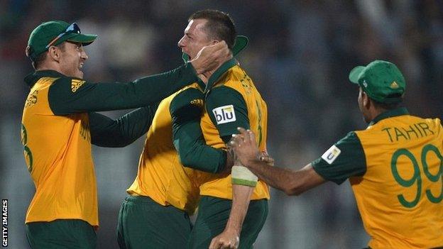 Dale Steyn celebrates