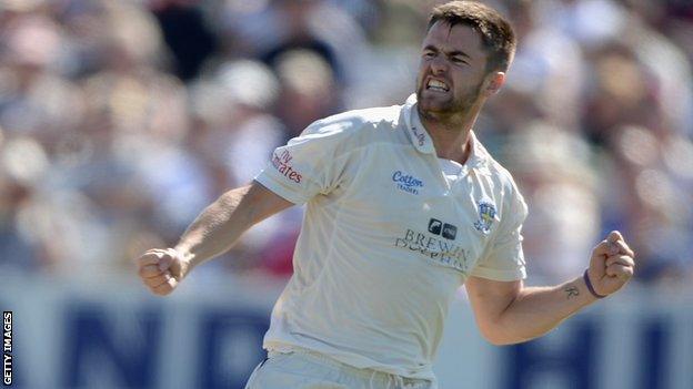 Durham bowler Jamie Harrison