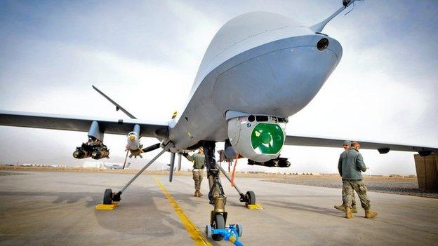 British Reaper drone in Afghanistan