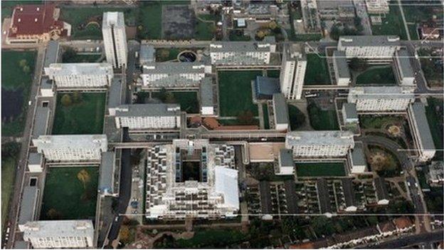 Aerial view of Broadwater Farm Estate