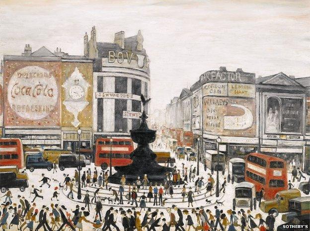 Piccadilly Circus by LS Lowry