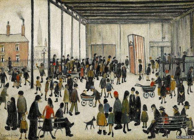 Punch and Judy by LS Lowry