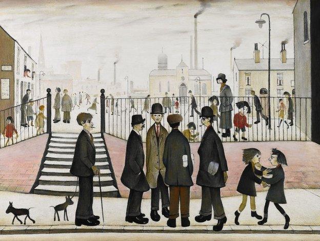 The Town Square by LS Lowry