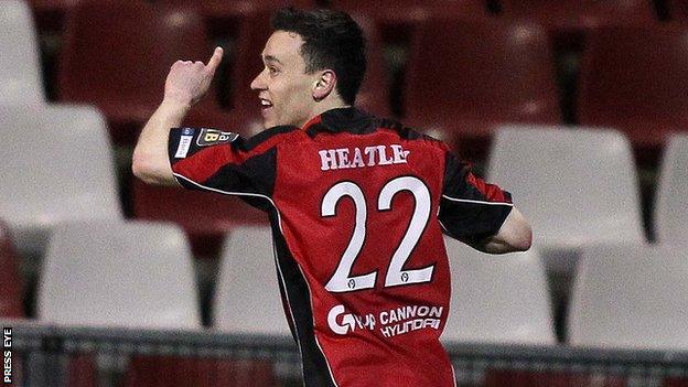 Paul Heatley scored both Crusaders goals at Seaview