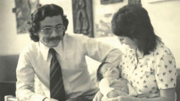 Uchoa family with newborn Marcelo in 1974