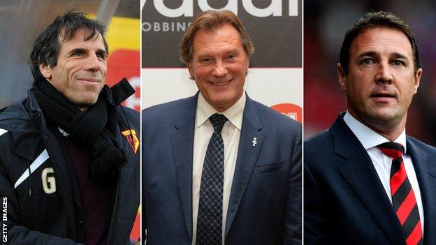 Gianfranco Zola, Glenn Hoddle and Malky Mackay