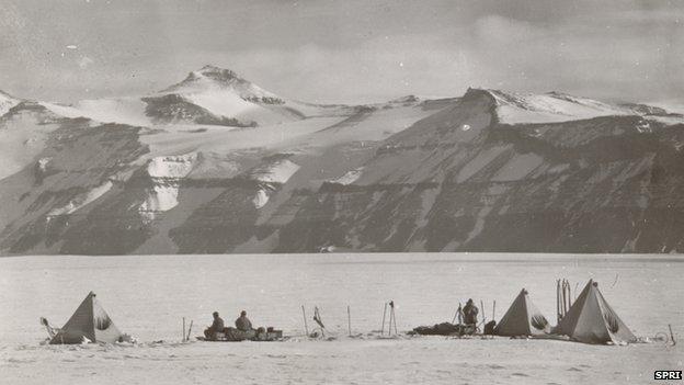 Camp under the Wild Mountains, Beardmore Glacier, 20 December 1911