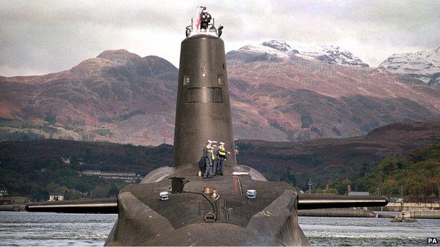 HMS Vanguard nuclear submarine