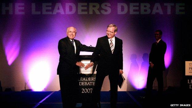 John Howard and Kevin Rudd