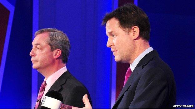 Nigel Farage and Nick Clegg